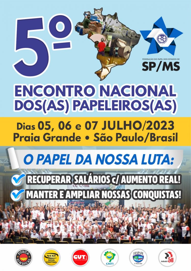 Diretores do Sintipel participam do 5º encontro Nacional dos Papeleiros que debaterá a campanha salarial 