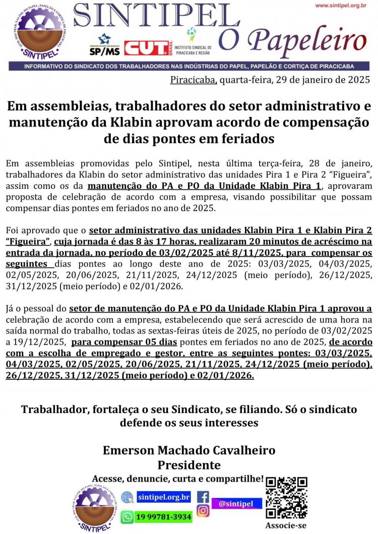 Em assembleias, trabalhadores do setor administrativo e manutenção