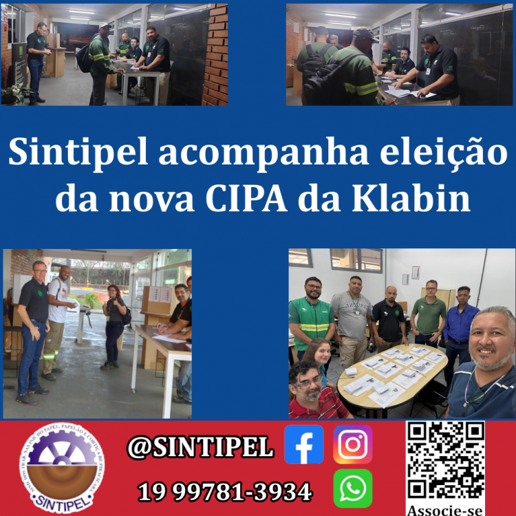 Sintipel acompanha eleição da nova CIPA da Klabin