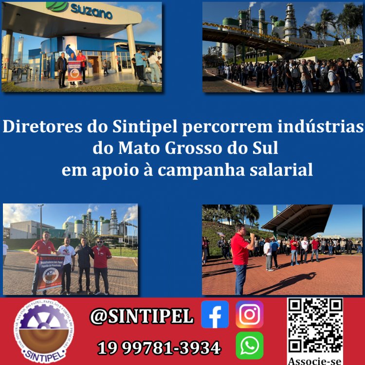 Diretores do Sintipel percorrem indústrias do Mato Grosso do Sul em apoio à campanha salarial