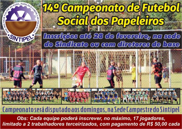 14º Campeonato de Futebol Social dos Papeleiros