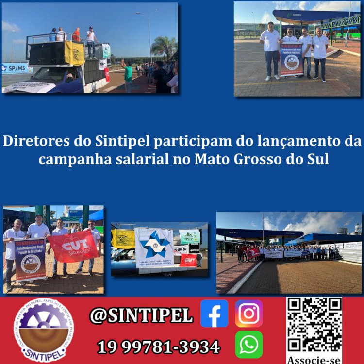 Diretores do Sintipel participam do lançamento da campanha salarial no Mato Grosso do Sul